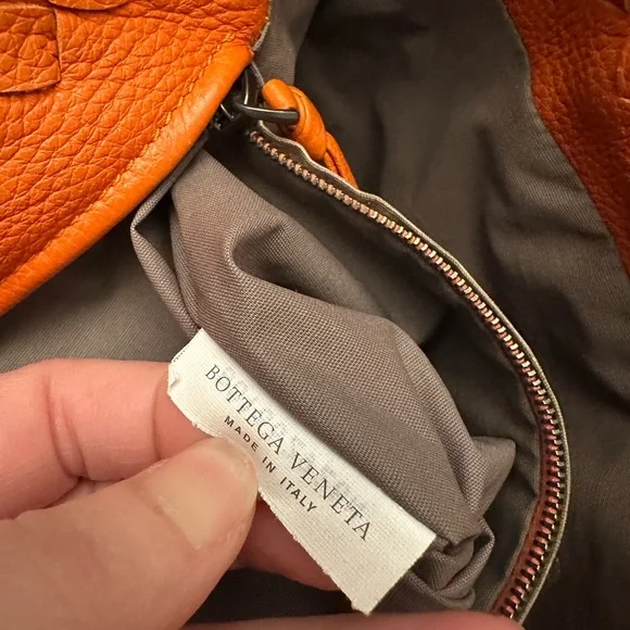 Bottega Veneta Orange Woven Leather Tote - Picture 12 of 15